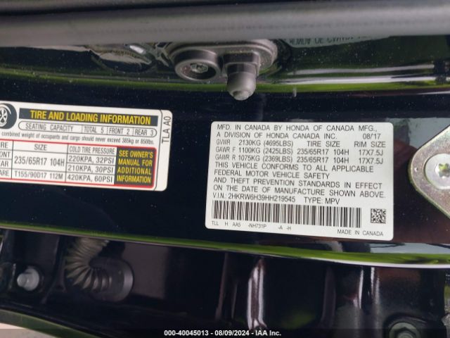 Photo 8 VIN: 2HKRW6H39HH219545 - HONDA CR-V 