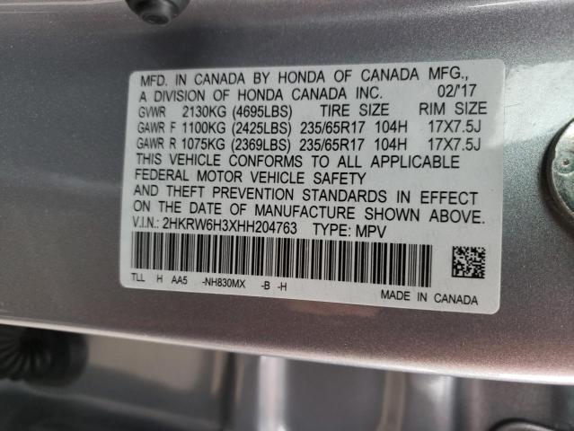 Photo 9 VIN: 2HKRW6H3XHH204763 - HONDA CR-V LX 