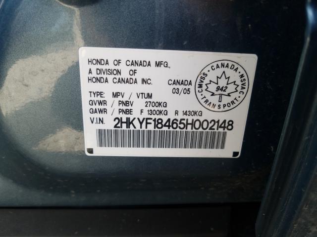 Photo 9 VIN: 2HKYF18465H002148 - HONDA PILOT EX 