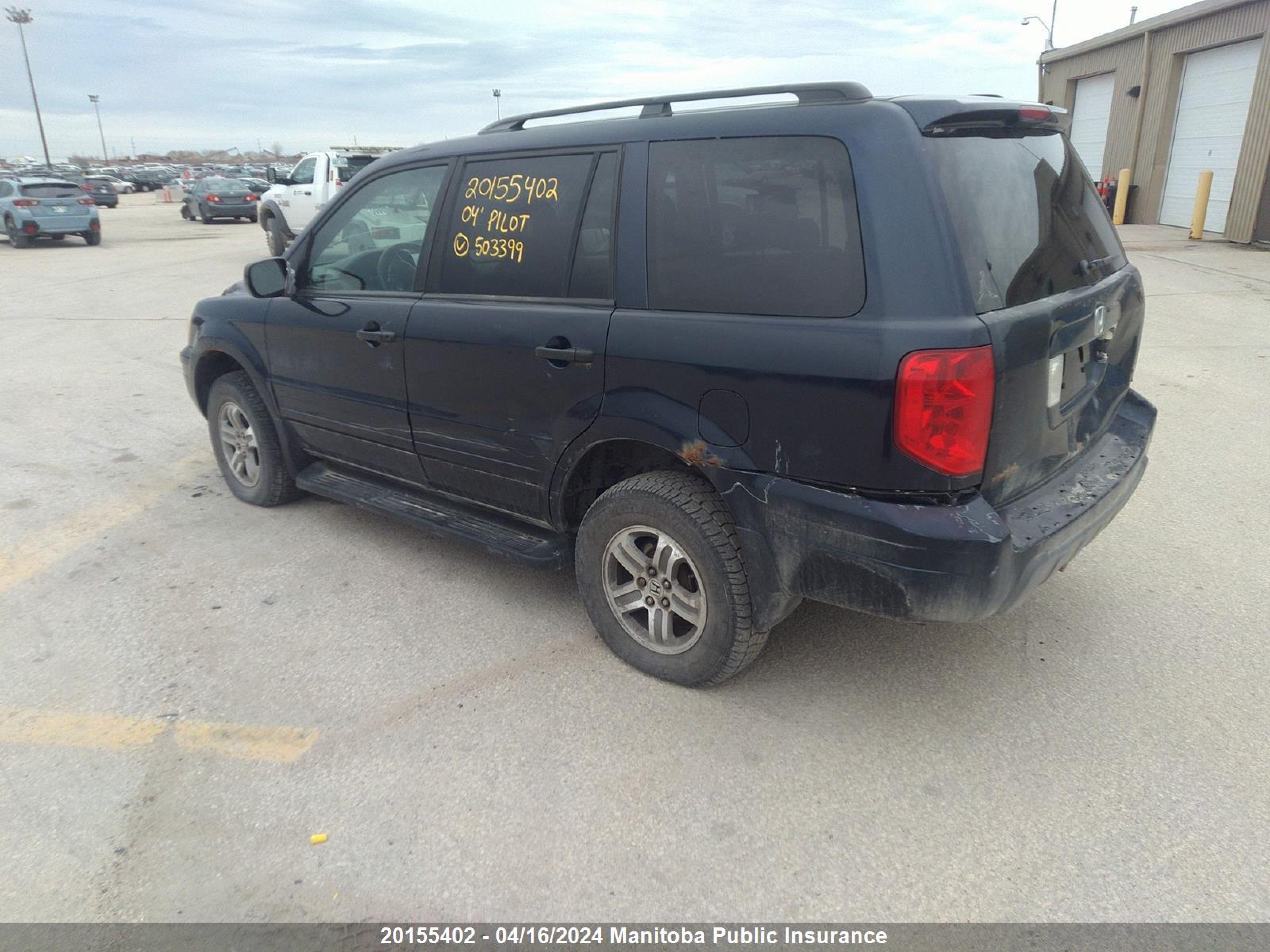 Photo 2 VIN: 2HKYF18474H503399 - HONDA PILOT 