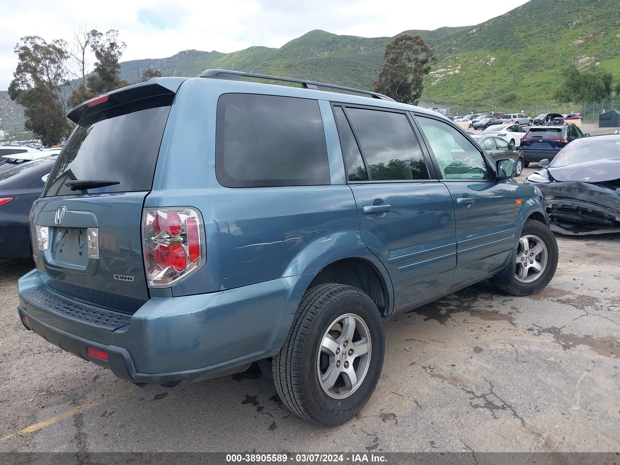 Photo 3 VIN: 2HKYF18497H533444 - HONDA PILOT 