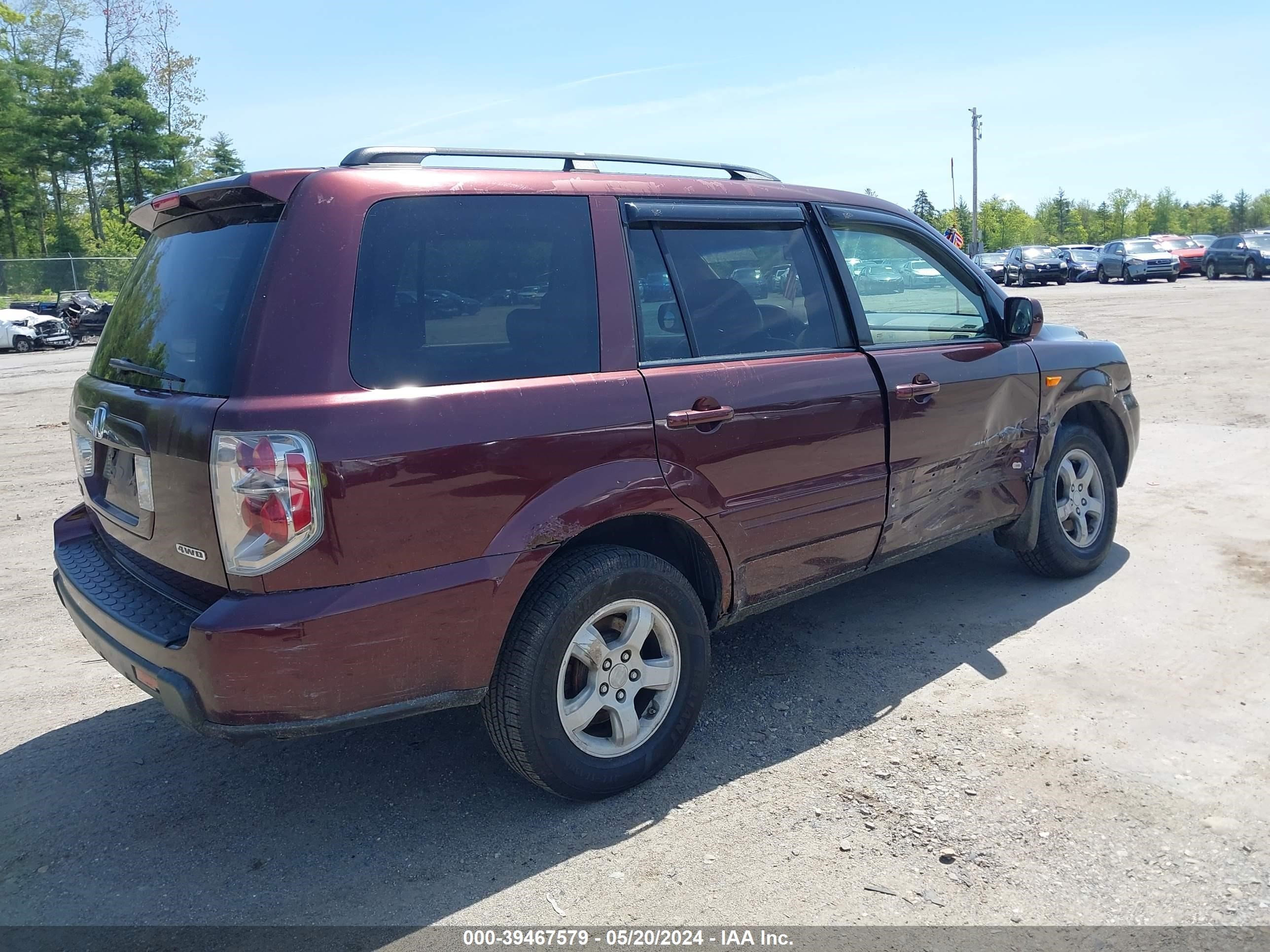 Photo 3 VIN: 2HKYF18587H540443 - HONDA PILOT 