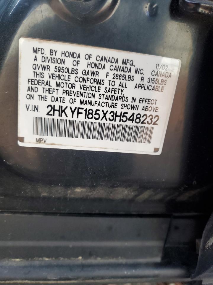 Photo 11 VIN: 2HKYF185X3H548232 - HONDA PILOT 