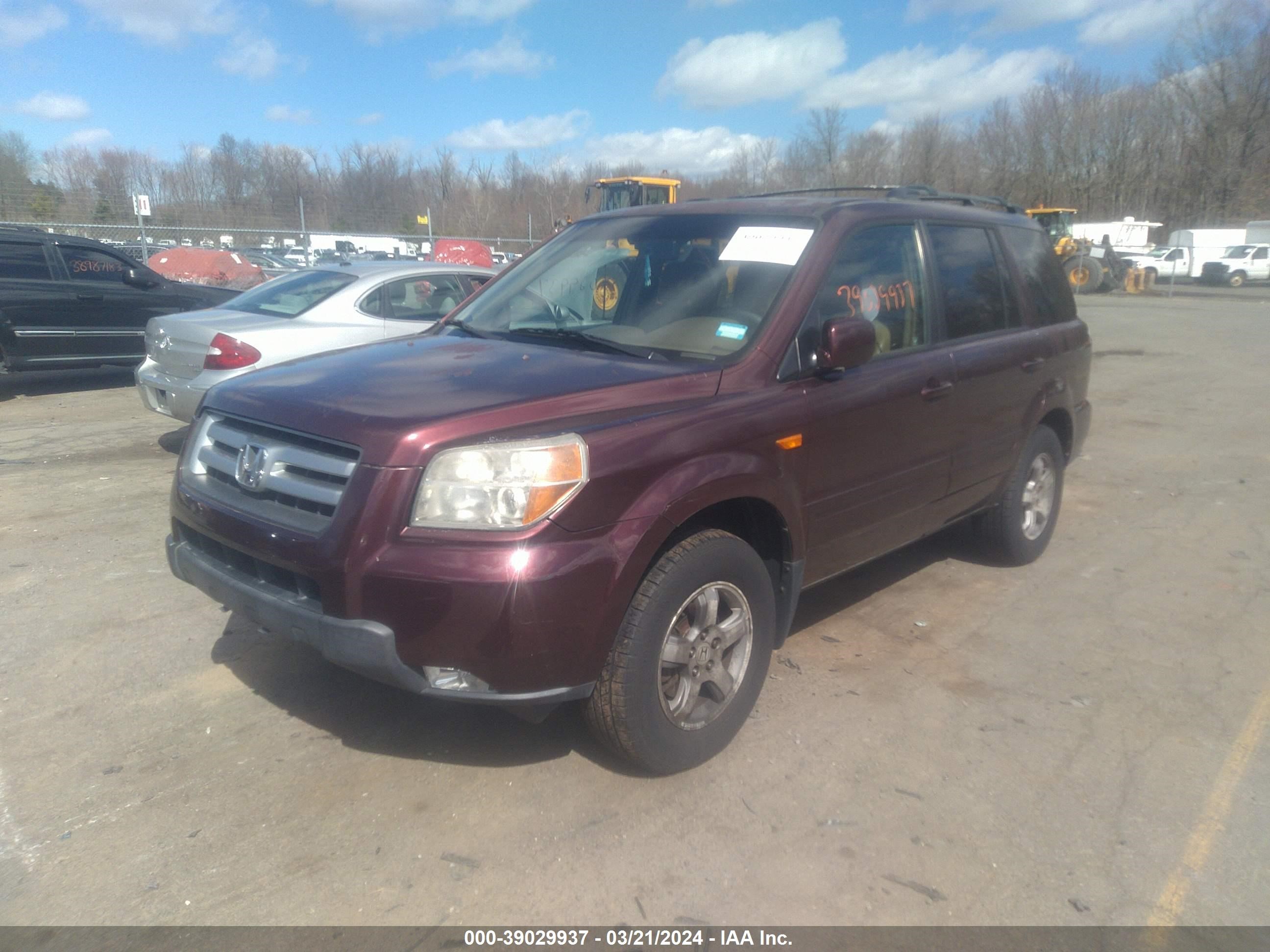 Photo 1 VIN: 2HKYF18637H512168 - HONDA PILOT 