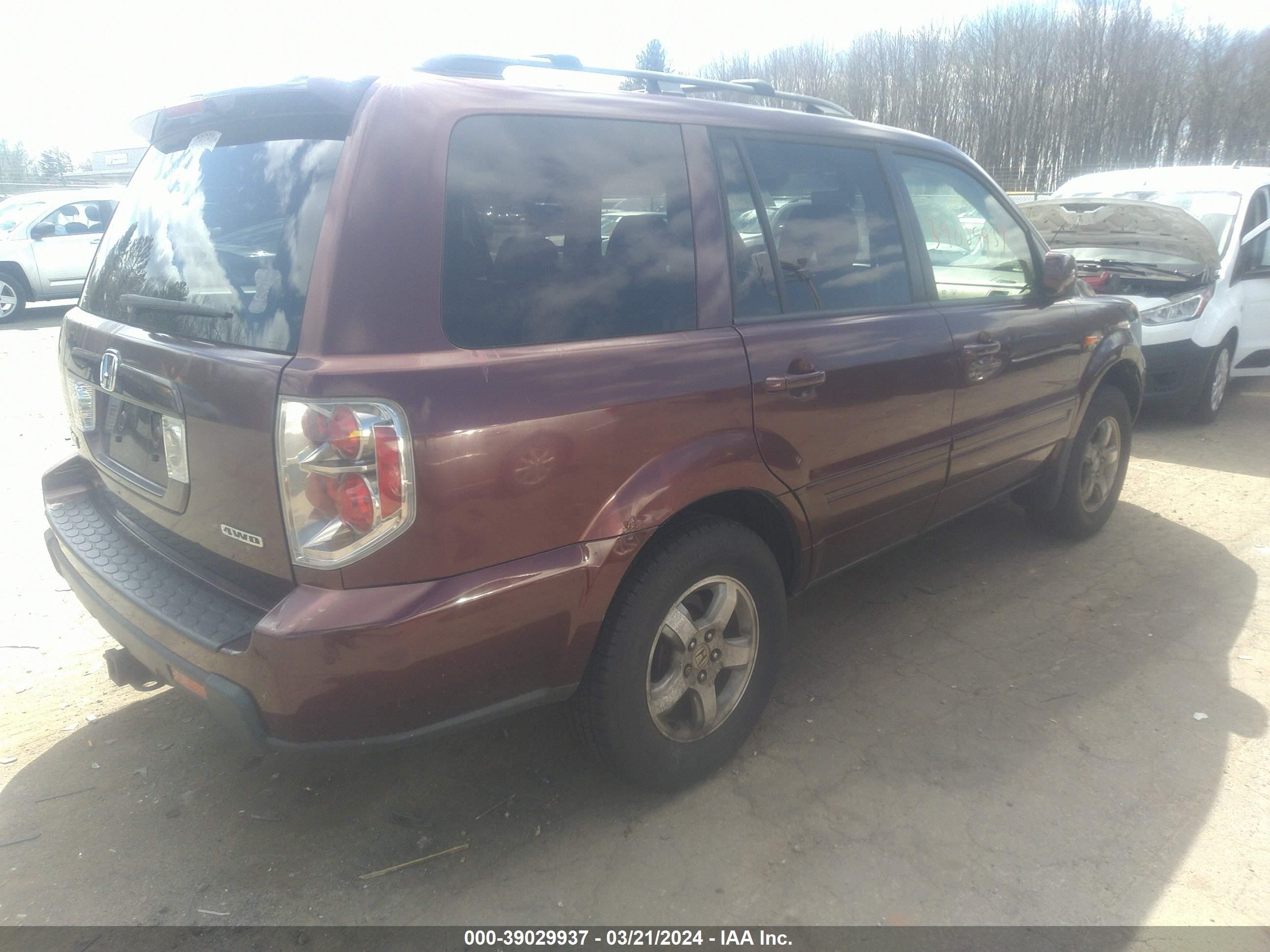 Photo 3 VIN: 2HKYF18637H512168 - HONDA PILOT 