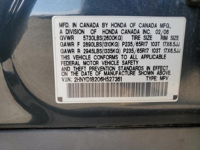 Photo 11 VIN: 2HNYD18206H527361 - ACURA MDX 