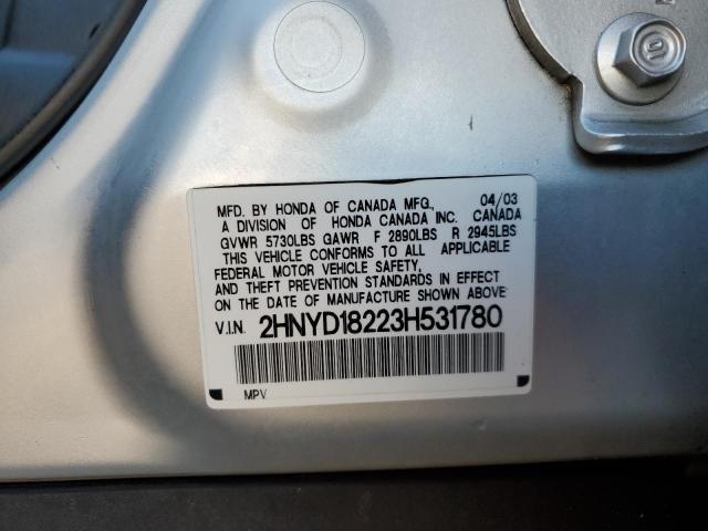 Photo 11 VIN: 2HNYD18223H531780 - ACURA MDX 