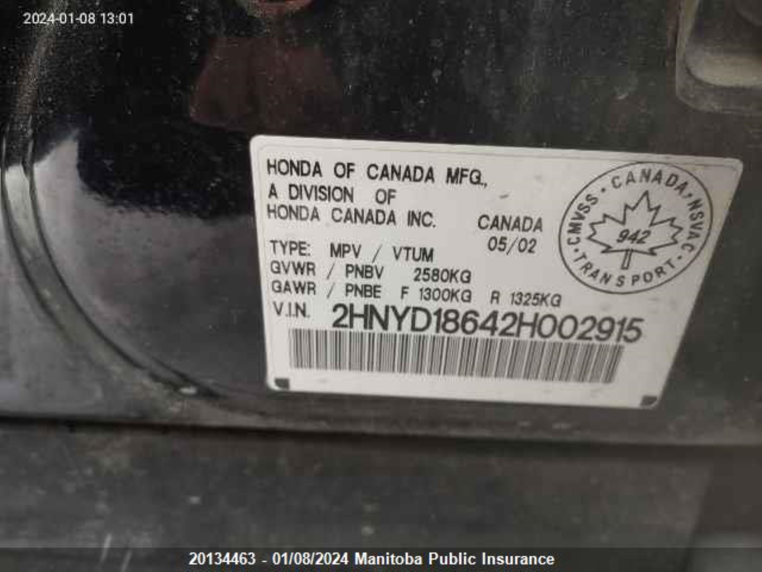 Photo 8 VIN: 2HNYD18642H002915 - ACURA MDX 