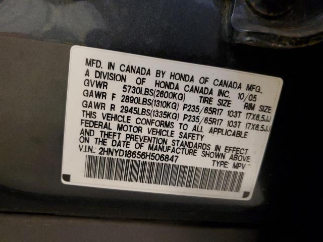 Photo 11 VIN: 2HNYD18656H506847 - ACURA MDX TOURIN 