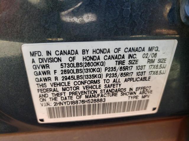 Photo 11 VIN: 2HNYD18876H528883 - ACURA MDX TOURIN 