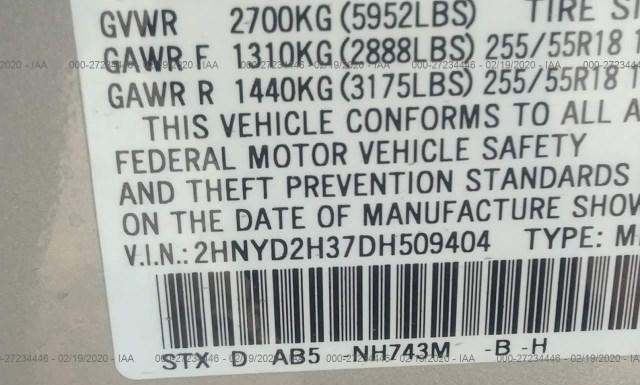 Photo 8 VIN: 2HNYD2H37DH509404 - ACURA MDX 