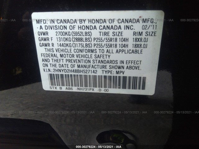 Photo 8 VIN: 2HNYD2H48BH527142 - ACURA MDX 