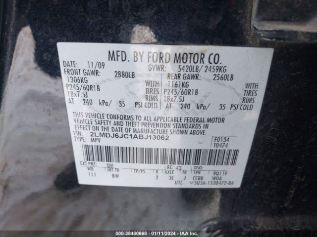 Photo 8 VIN: 2LMDJ6JC1ABJ13062 - LINCOLN MKX 