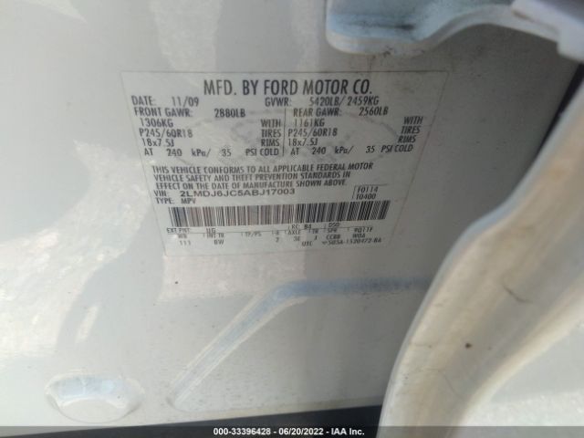 Photo 8 VIN: 2LMDJ6JC5ABJ17003 - LINCOLN MKX 