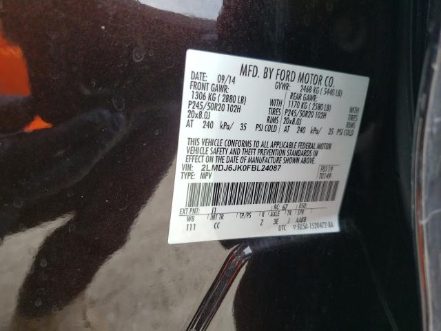 Photo 9 VIN: 2LMDJ6JK0FBL24087 - LINCOLN MKX 