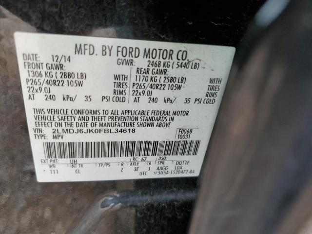 Photo 11 VIN: 2LMDJ6JK0FBL34618 - LINCOLN MKX 