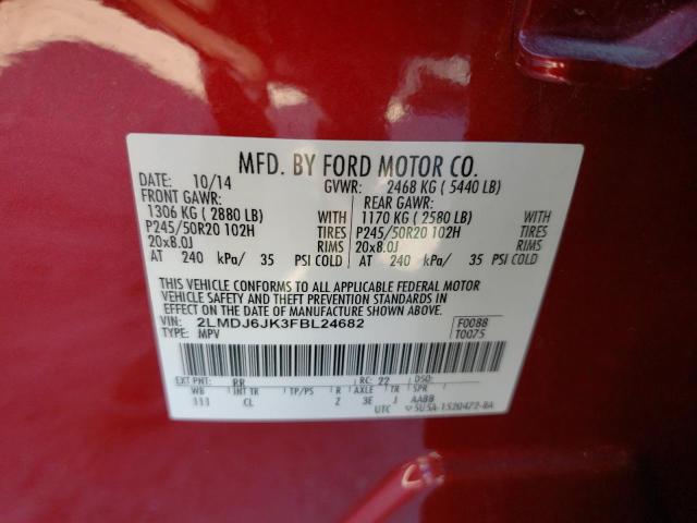 Photo 9 VIN: 2LMDJ6JK3FBL24682 - LINCOLN MKX 