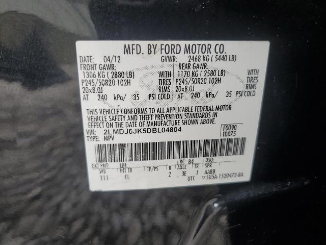 Photo 12 VIN: 2LMDJ6JK5DBL04804 - LINCOLN MKX 