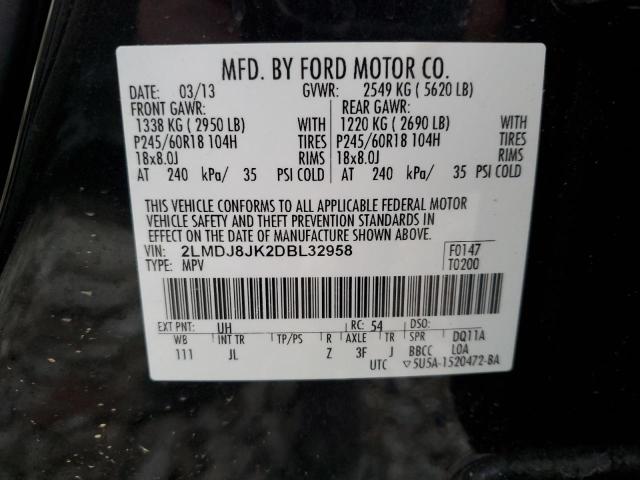 Photo 12 VIN: 2LMDJ8JK2DBL32958 - LINCOLN MKX 