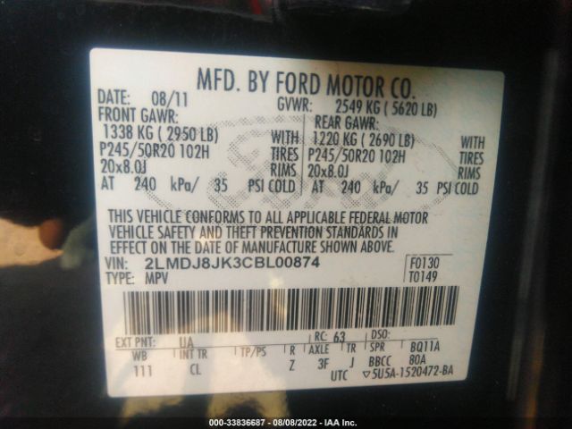 Photo 8 VIN: 2LMDJ8JK3CBL00874 - LINCOLN MKX 