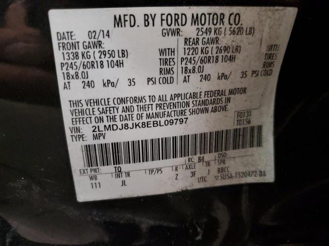 Photo 12 VIN: 2LMDJ8JK8EBL09797 - LINCOLN MKX 