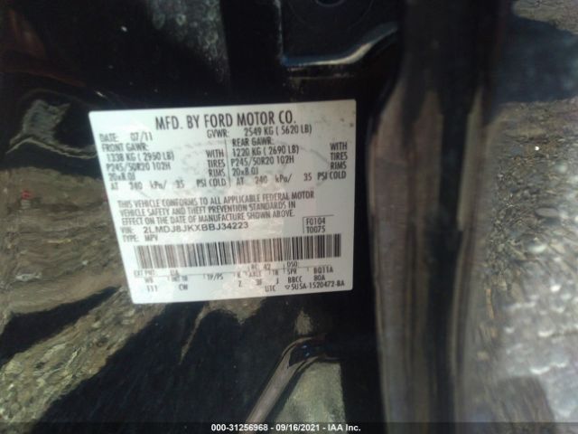 Photo 8 VIN: 2LMDJ8JKXBBJ34223 - LINCOLN MKX 