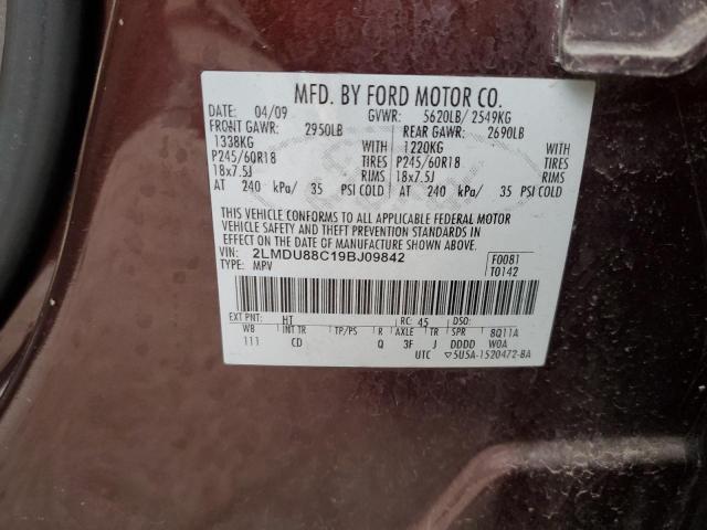 Photo 12 VIN: 2LMDU88C19BJ09842 - LINCOLN MKX 