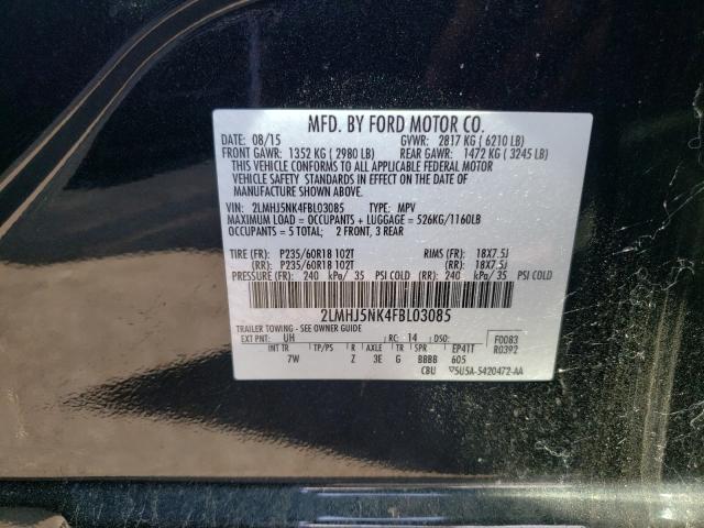 Photo 9 VIN: 2LMHJ5NK4FBL03085 - LINCOLN MKT 