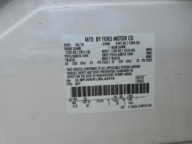 Photo 11 VIN: 2LMPJ6KR1JBL42616 - LINCOLN MKX 