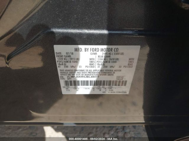 Photo 8 VIN: 2LMPJ6KR5JBL48077 - LINCOLN MKX 