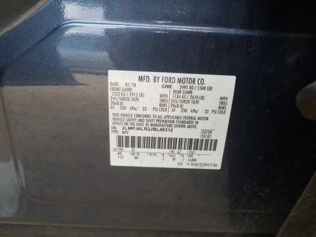 Photo 9 VIN: 2LMPJ6LR2JBL48312 - LINCOLN MKX 