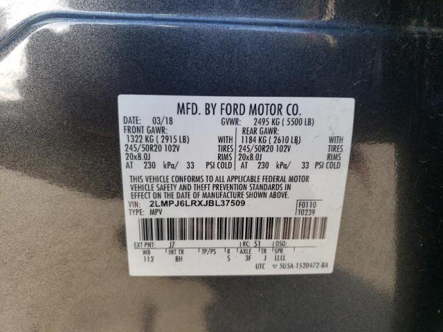 Photo 12 VIN: 2LMPJ6LRXJBL37509 - LINCOLN MKX RESERV 