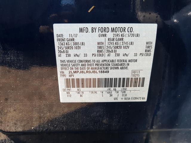 Photo 9 VIN: 2LMPJ8LR0JBL18849 - LINCOLN MKX RESERV 