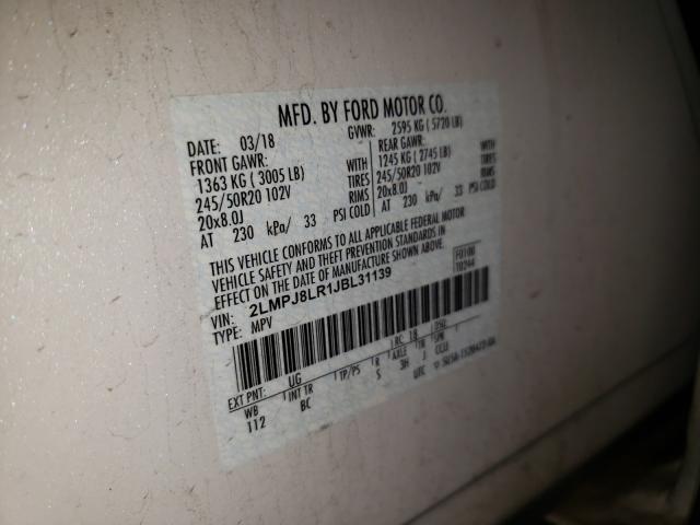 Photo 9 VIN: 2LMPJ8LR1JBL31139 - LINCOLN MKX 