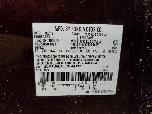 Photo 12 VIN: 2LMPJ8LR1JBL44392 - LINCOLN MKX 