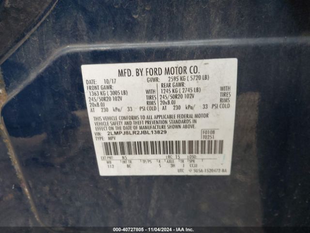 Photo 8 VIN: 2LMPJ8LR2JBL13829 - LINCOLN MKX 