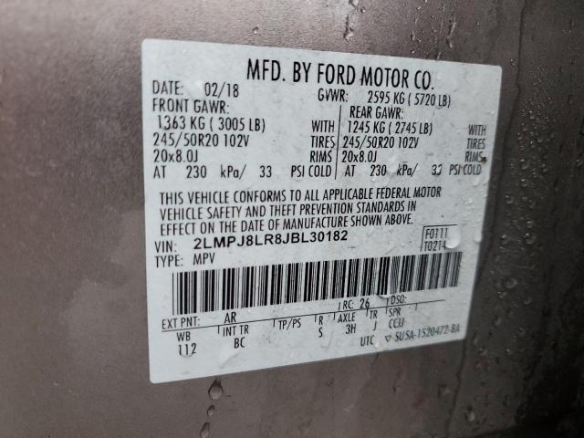 Photo 12 VIN: 2LMPJ8LR8JBL30182 - LINCOLN MKX RESERV 