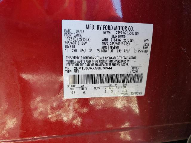 Photo 12 VIN: 2LMTJ6JRXGBL78944 - LINCOLN MKX PREMIE 