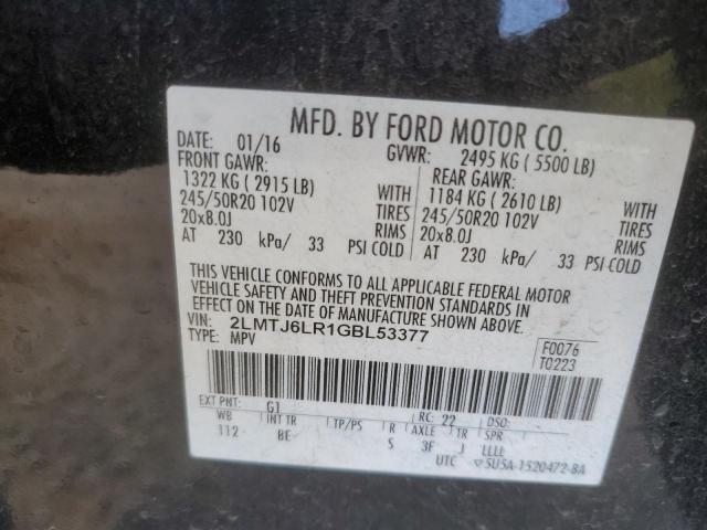 Photo 12 VIN: 2LMTJ6LR1GBL53377 - LINCOLN MKX RESERV 