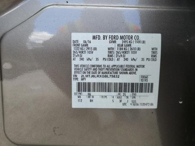 Photo 9 VIN: 2LMTJ6LRXGBL75832 - LINCOLN MKX RESERV 