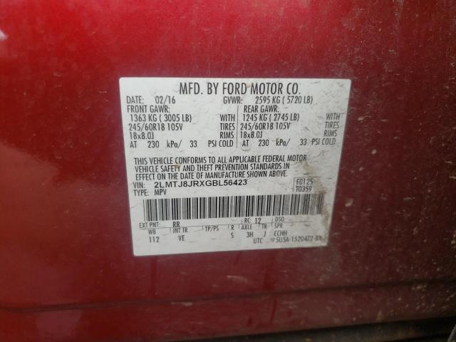 Photo 12 VIN: 2LMTJ8JRXGBL56423 - LINCOLN MKX PREMIE 