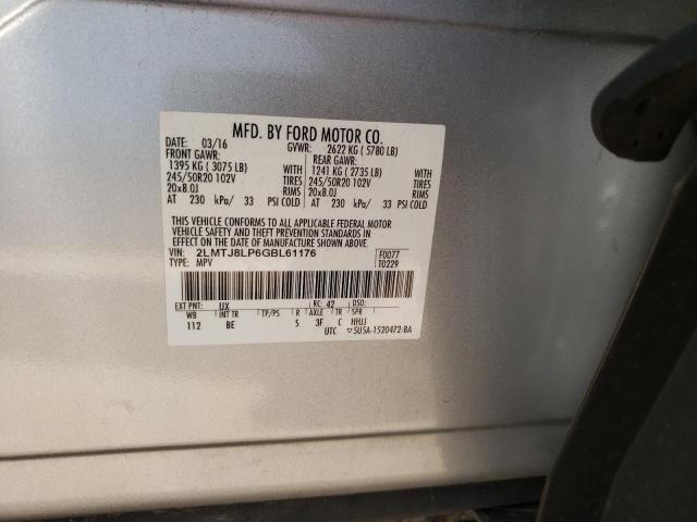 Photo 9 VIN: 2LMTJ8LP6GBL61176 - LINCOLN MKX RESERV 