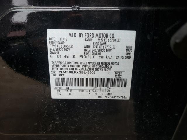 Photo 9 VIN: 2LMTJ8LPXGBL43909 - LINCOLN MKX RESERV 