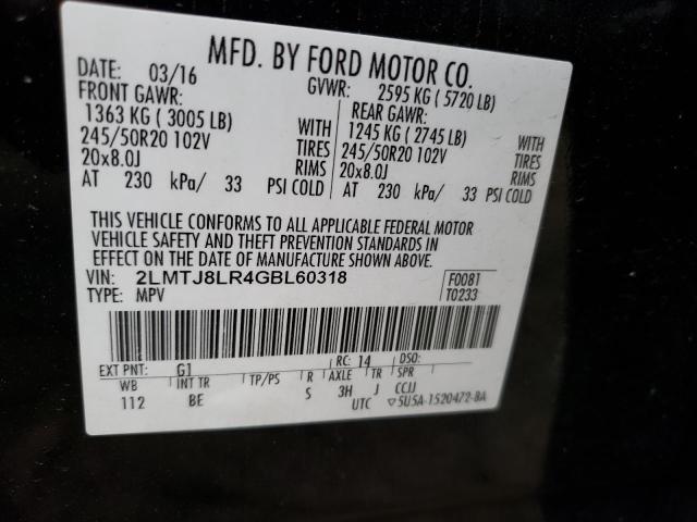 Photo 11 VIN: 2LMTJ8LR4GBL60318 - LINCOLN MKX RESERV 