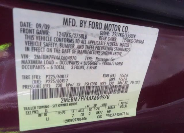 Photo 8 VIN: 2MEBM7FV4AX604970 - MERCURY GRAND MARQUIS 