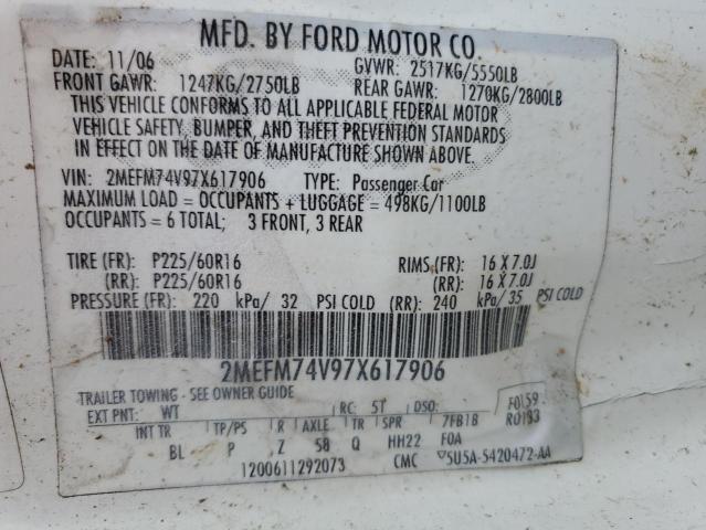 Photo 11 VIN: 2MEFM74V97X617906 - MERCURY GRMARQUIS 