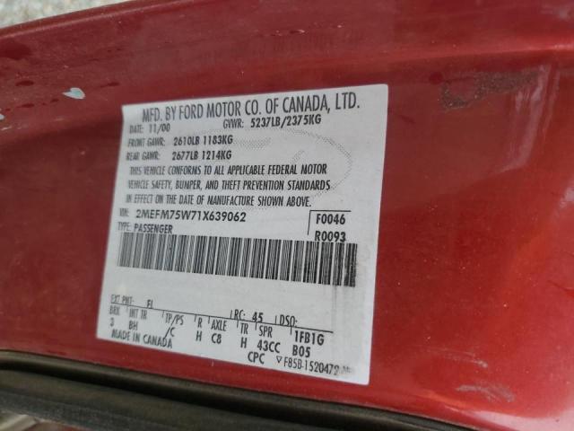 Photo 11 VIN: 2MEFM75W71X639062 - MERCURY GRMARQUIS 