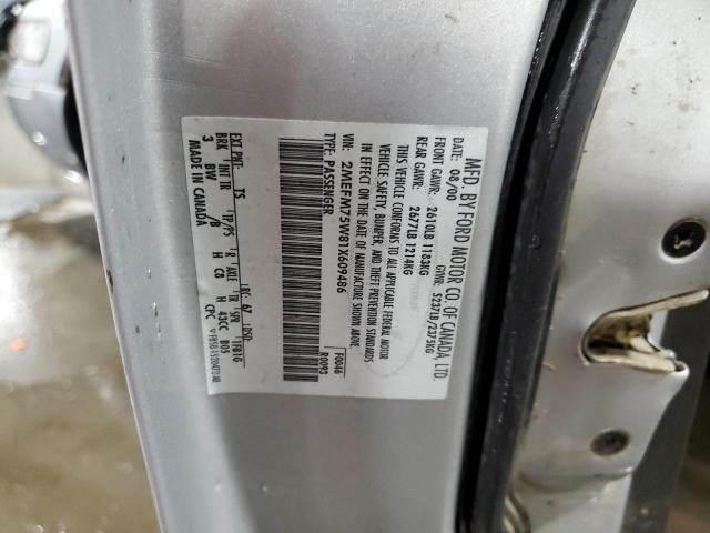 Photo 11 VIN: 2MEFM75W81X609486 - MERCURY GRMARQUIS 