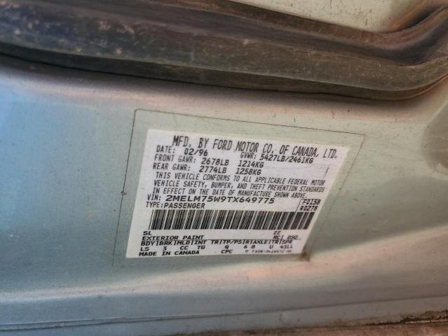 Photo 11 VIN: 2MELM75W9TX649775 - MERCURY GRMARQUIS 