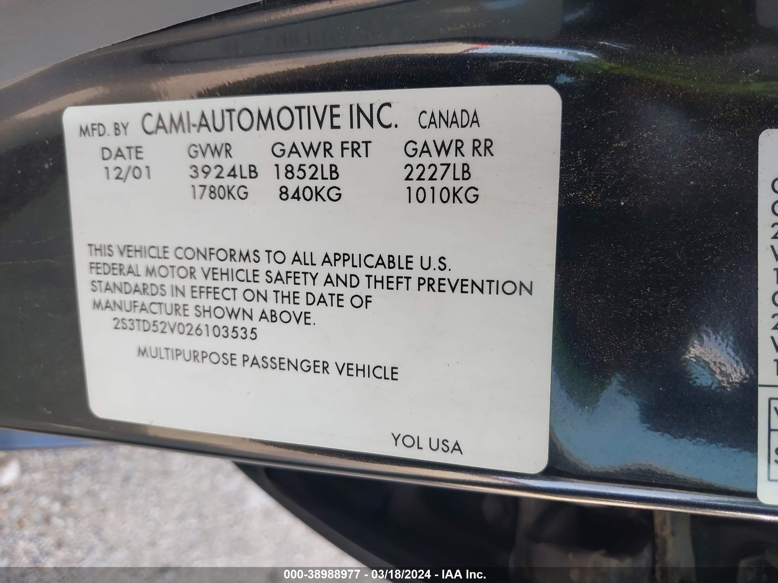 Photo 8 VIN: 2S3TD52V026103535 - SUZUKI VITARA 